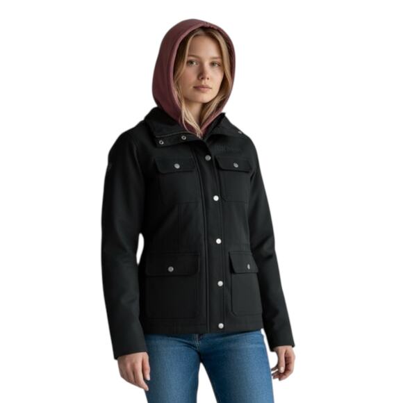 Harley-Davidson Jacket Set California 3in1 Zip Hoodie & Coat Women's L Black New - Picture 14 of 16